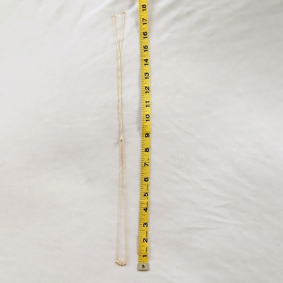 NWOT Gold Teardrop Stone Necklace - Picture 3 of 3